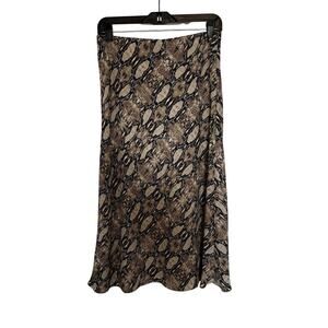 Evereve Peyton Jenson Midi Snake Flowy Skirt Women's Size Medium